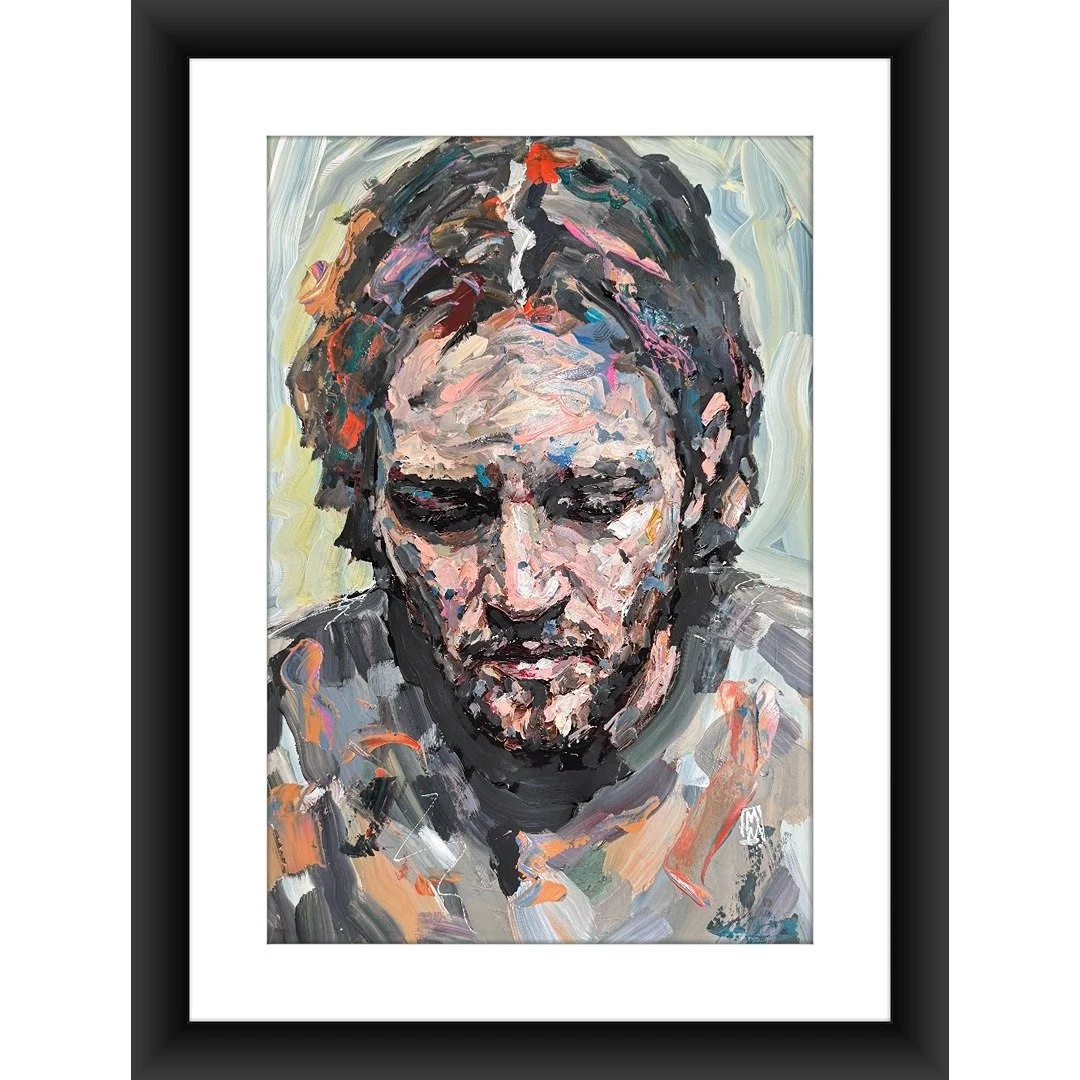 Impasto Textured Original Kurt Cobain Singing Portrait Painting